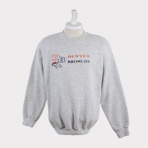 Embroidered Vintage 90s Denver Broncos Sweatshirt Denver Broncos Shirt Denver